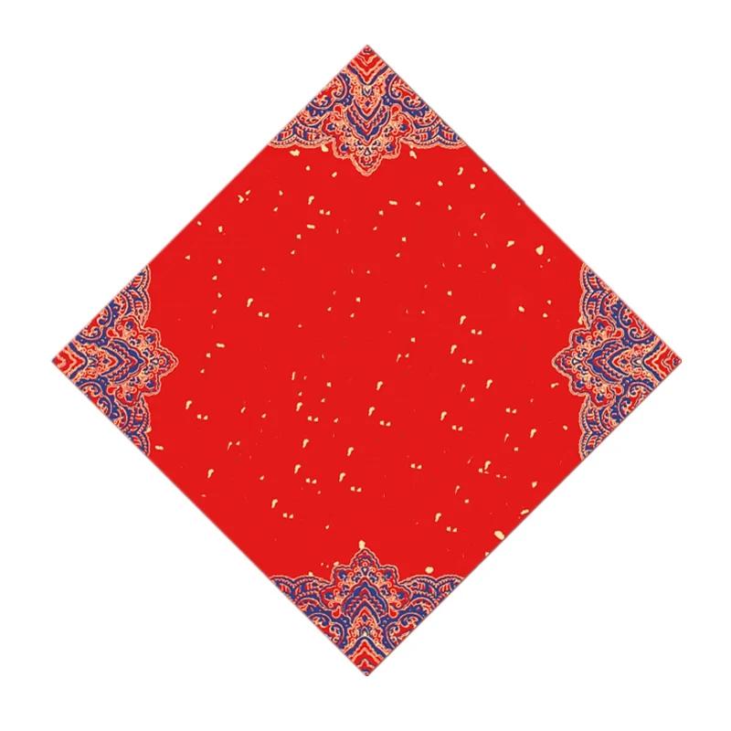 중국 새해 빨간색 Xuan 종이, 중국 용수철 축제 축복, 행운의 사각형 푸 서예 종이, 바틱 반 숙성된 종이